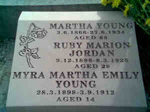 Grave in Melbourne  (197 KB)
 
Martha and two of her daughters
(Click on Picture to View Full Size)